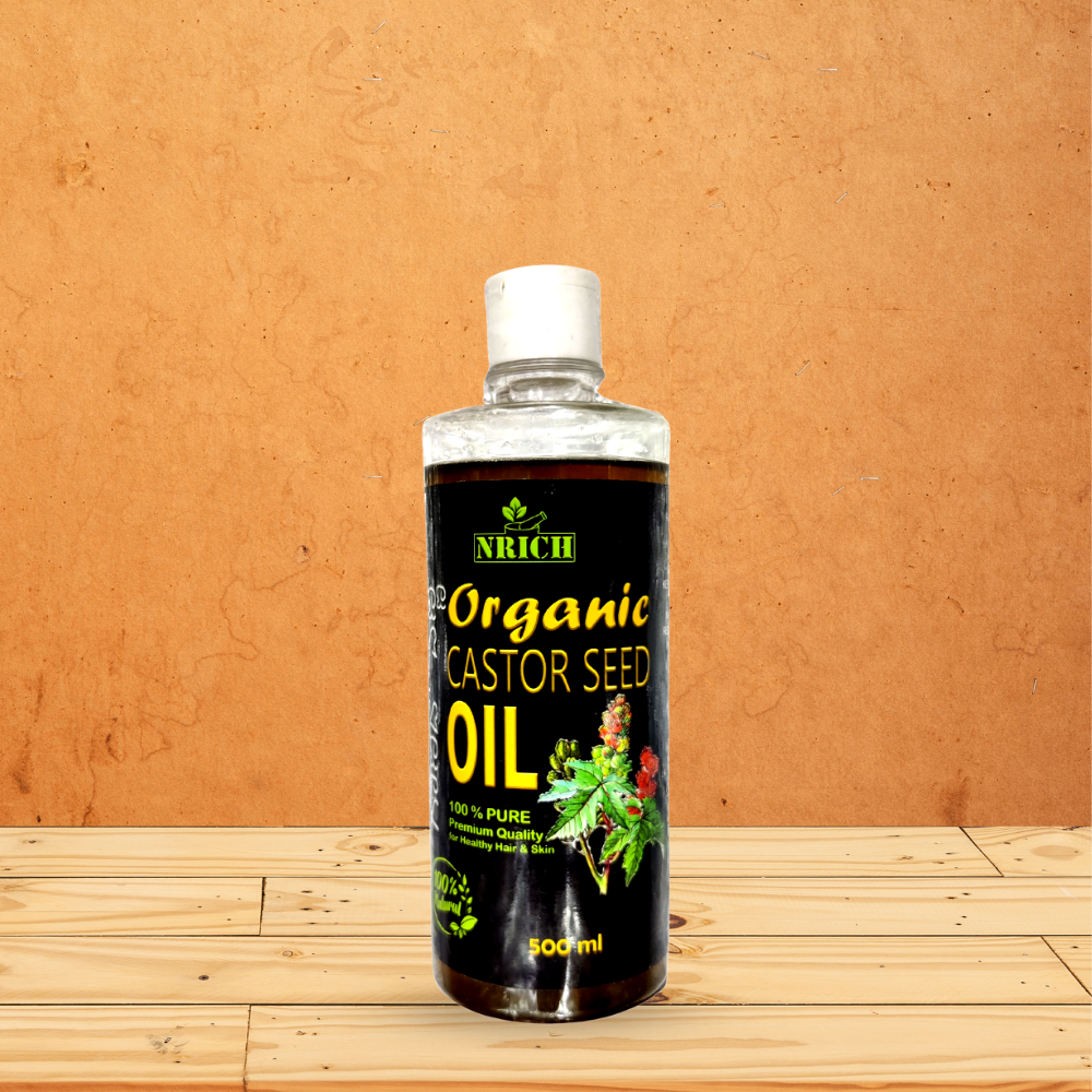 Cold Pressed Organic Castor Oil (500ml)