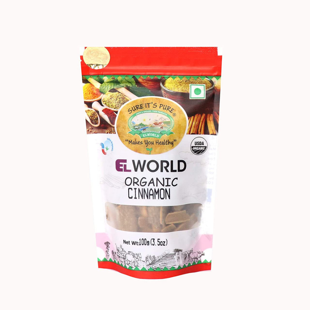 Elworld Organic Cinnamon (Dalchini) - 50g (Pack of 3)