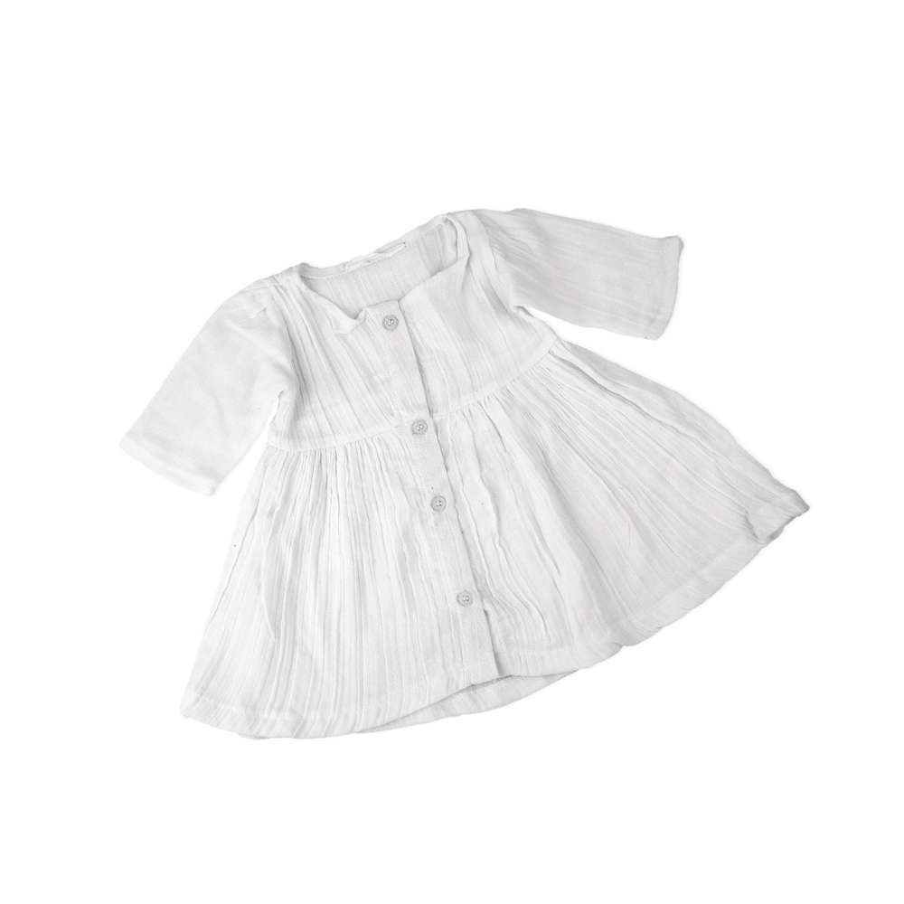 
                  
                    Organic Cotton Baby Girls Muslin Top and Bloomer set (White)
                  
                