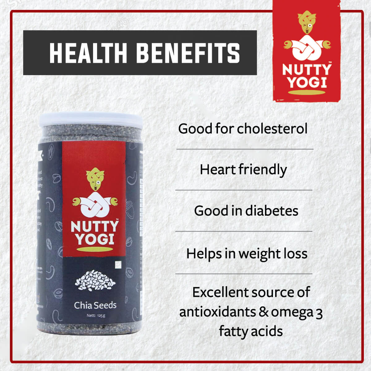 
                  
                    Nutty Yogi Chia Seeds (125g)
                  
                