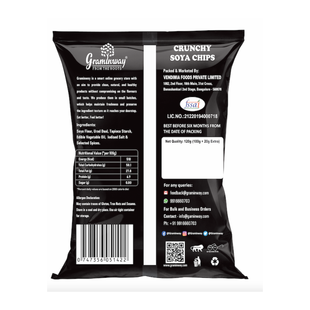 
                  
                    Graminway Crunchy Soya Chips (100g)
                  
                