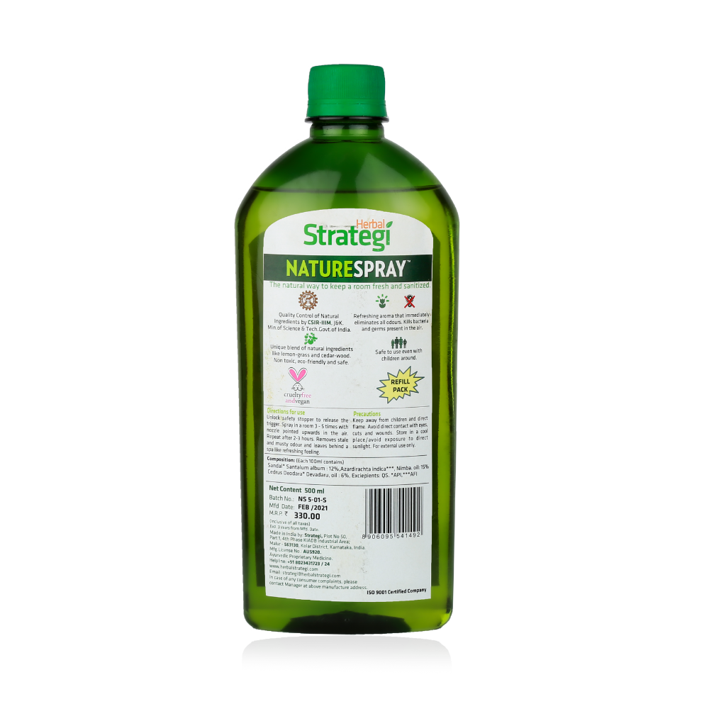 
                  
                    Herbal Strategi Room Disinfectant and Freshener - Sandal (500ml)
                  
                