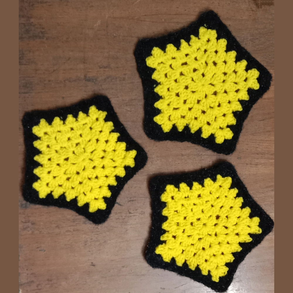 
                  
                    Crocheted Star Coasters (Set of 3)
                  
                