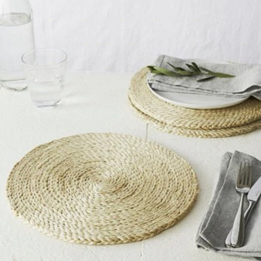 Jute Round Place Mats (Set of 4)