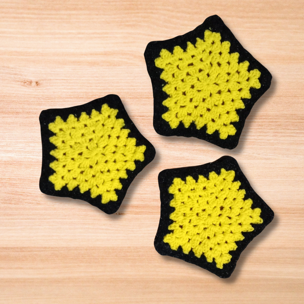 
                  
                    Crocheted Star Coasters (Set of 3)
                  
                