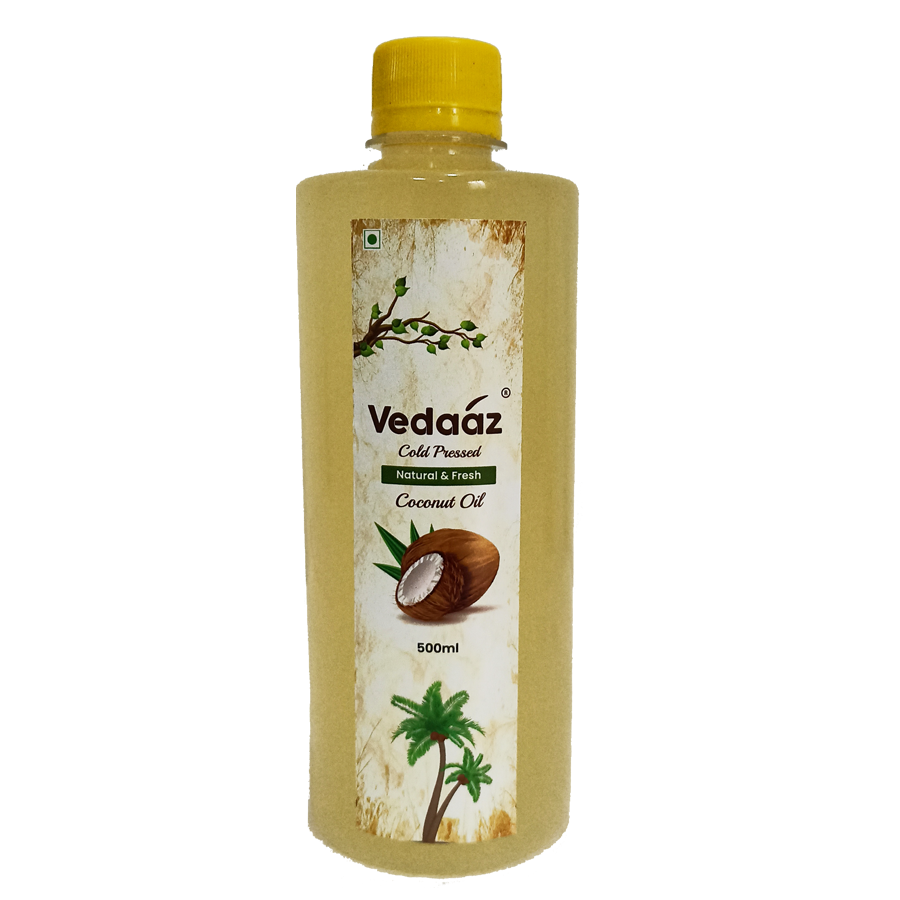Vedaaz Cold Pressed Coconut Oil (500ml)