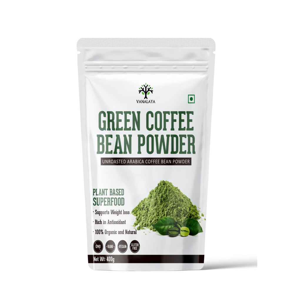 Vanalaya Green Coffee Bean Powder Unroasted Arabica (400g)