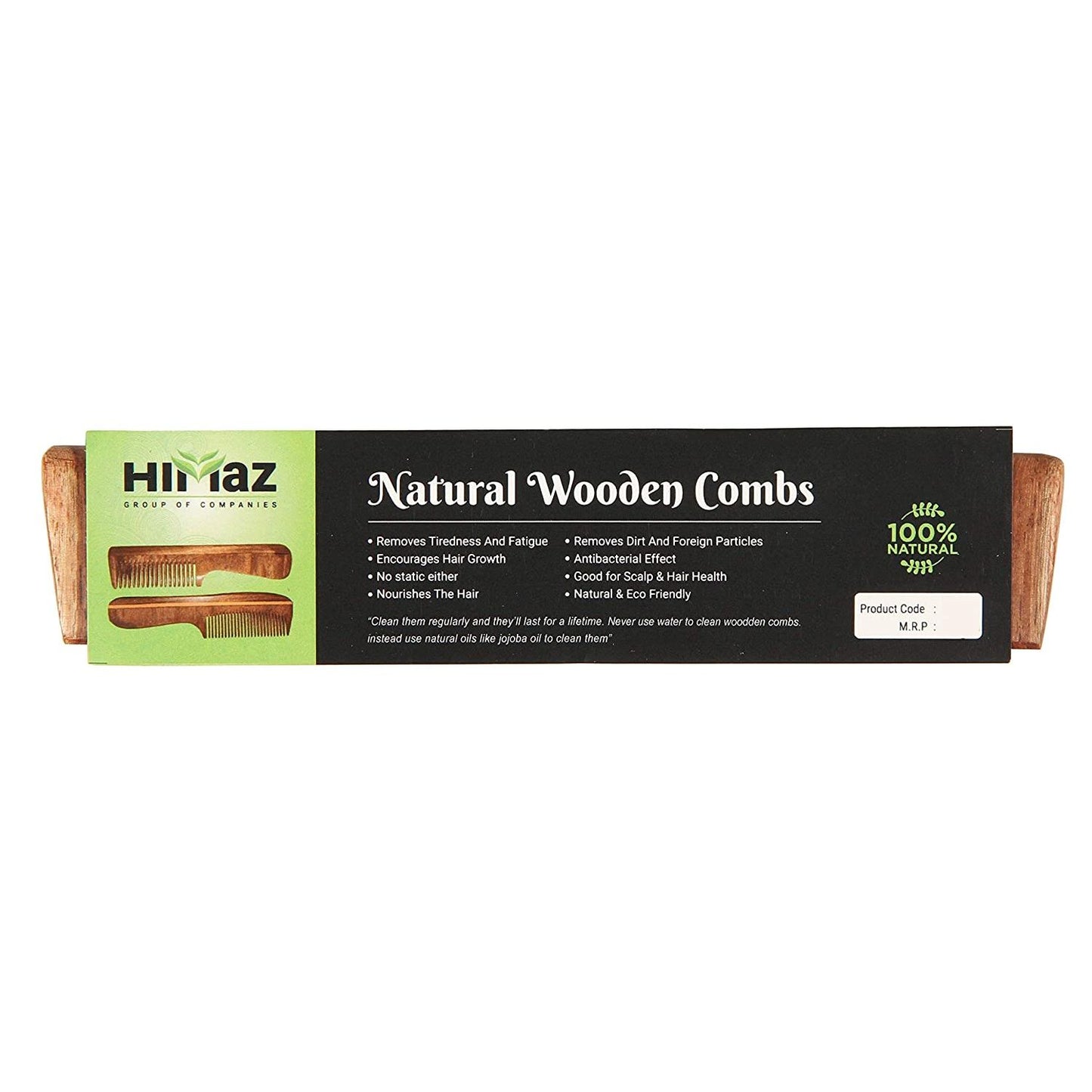 
                  
                    HIMAZ Neem Handle Wooden Comb
                  
                
