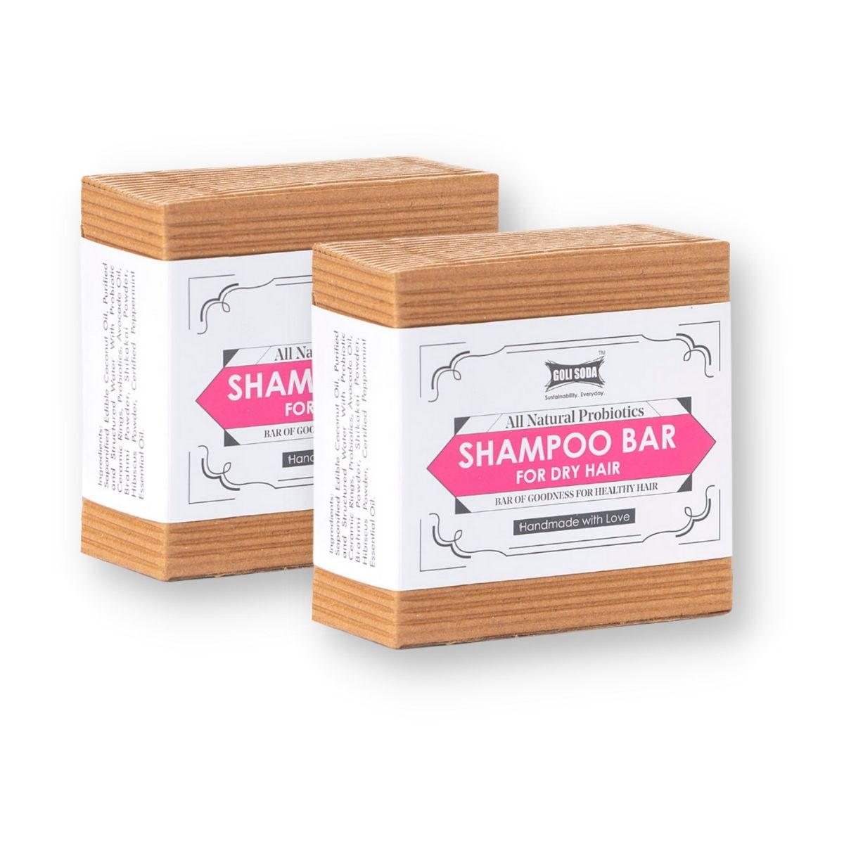 
                  
                    Goli Soda All Natural Probiotics Shampoo Bar for Dry Hair - 90g (Pack of 2)
                  
                