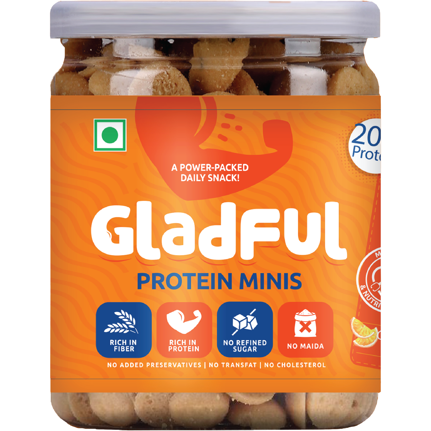 
                  
                    Gladful Orangey Protein Mini Cookies (150g)
                  
                