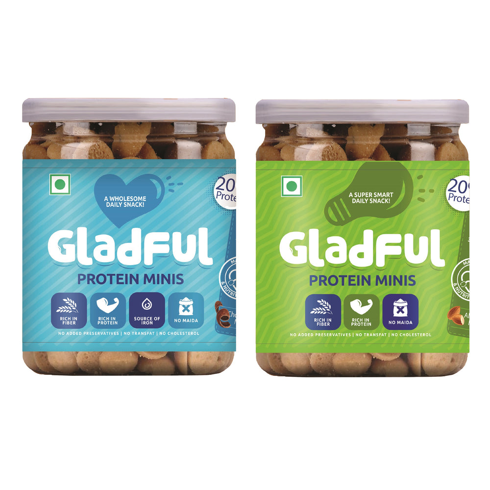 Gladful Protein Mini Cookies (150g, Pack of 2)