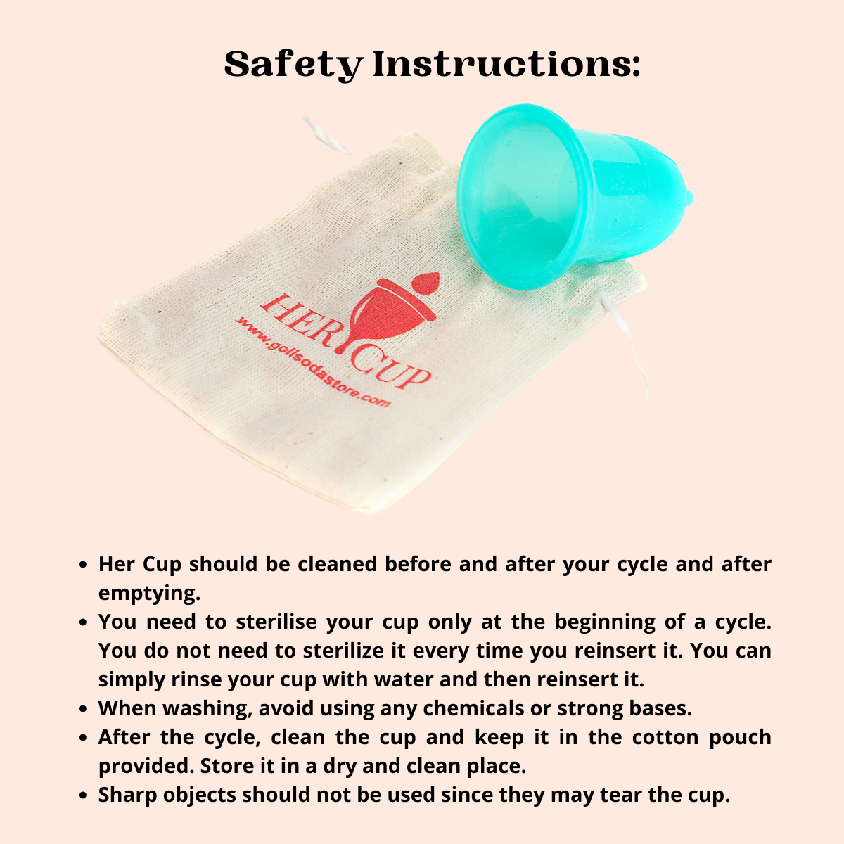 
                  
                    Goli Soda Her Cup Reusable Menstrual Cup for Women - Teal
                  
                