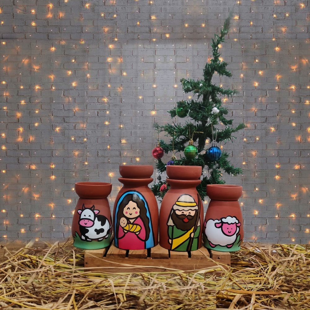 Christmas Nativity Candle Holders (Set of 4)