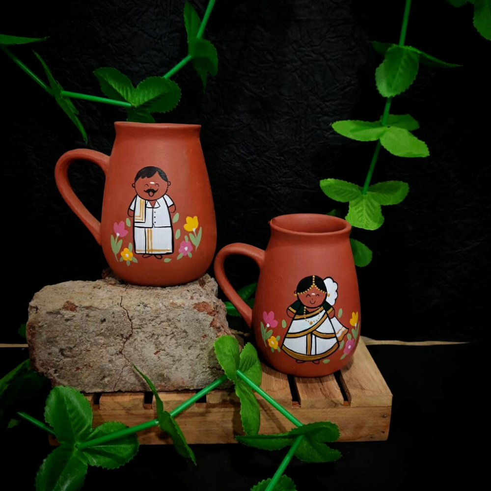 Happy Earth Studio Malayali Mug Set