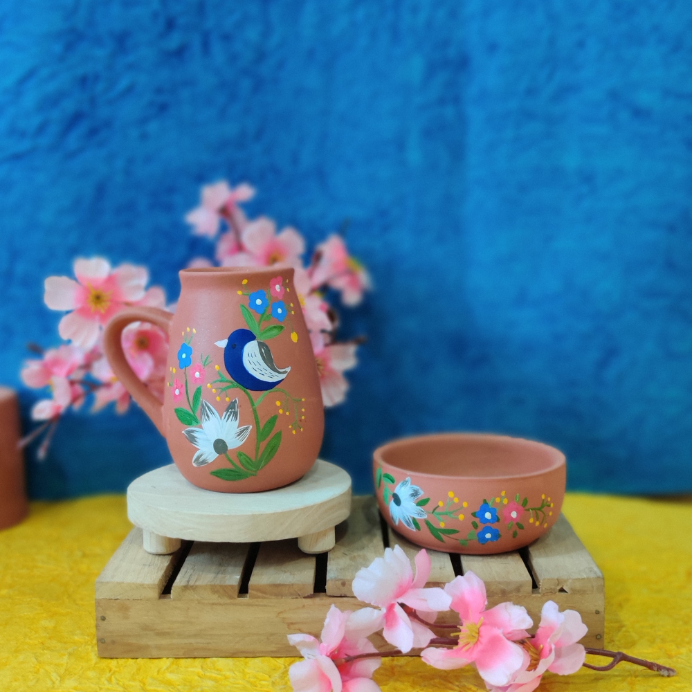 Happy Earth Studio Spring Bird Mug and Bowl Set