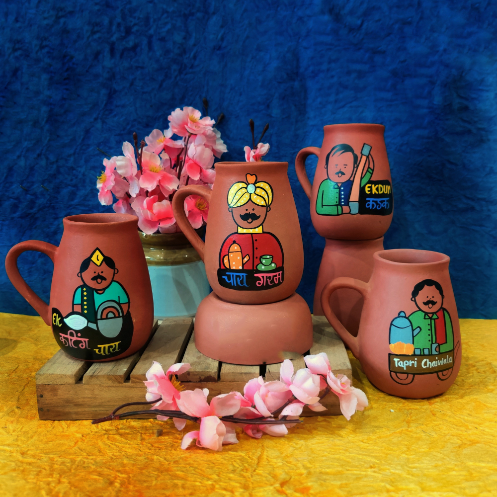 Happy Earth Studio Chai Theme Mugs