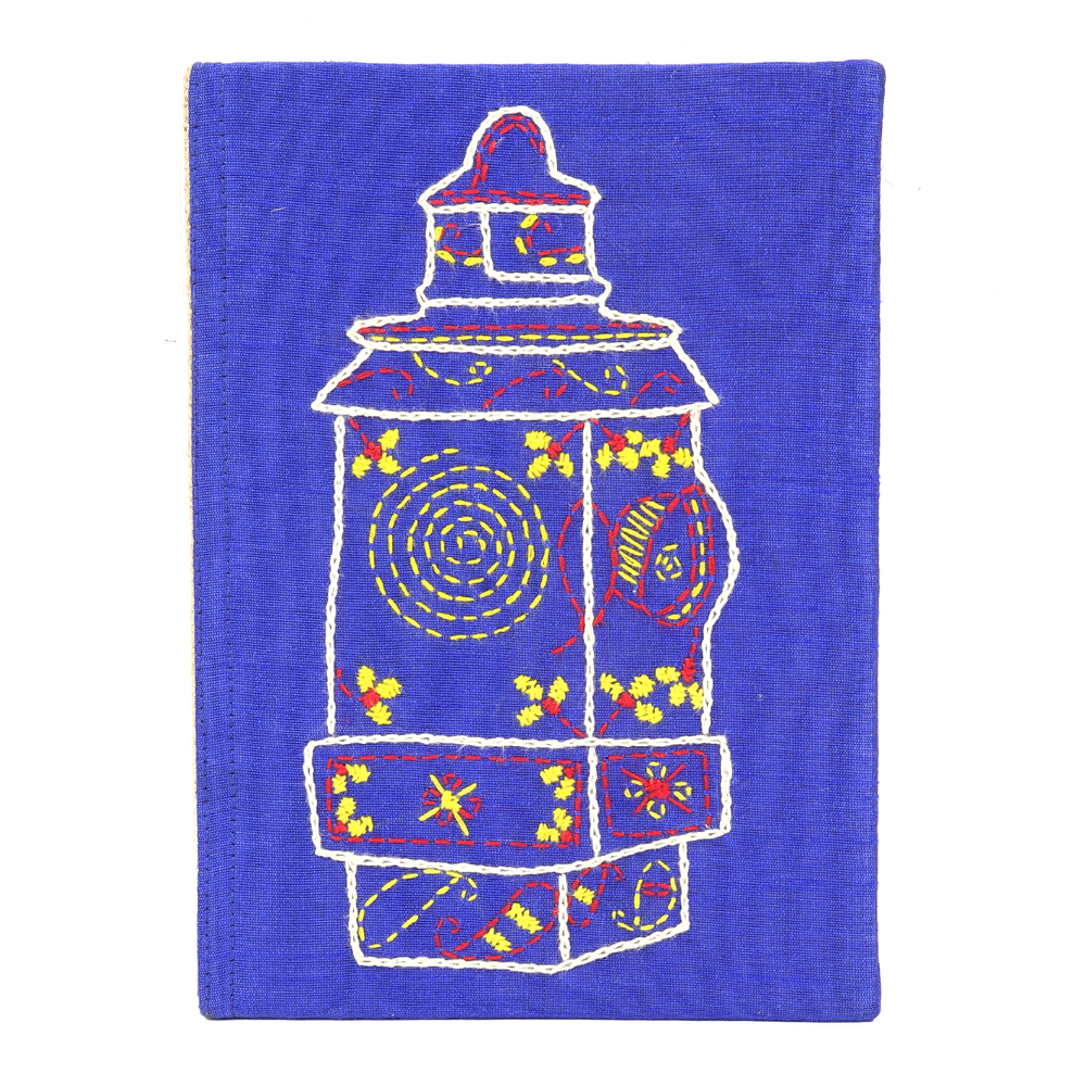 
                  
                    Indha Railway Lamp Embroidery Jute Dupion Blue Colour Diary
                  
                