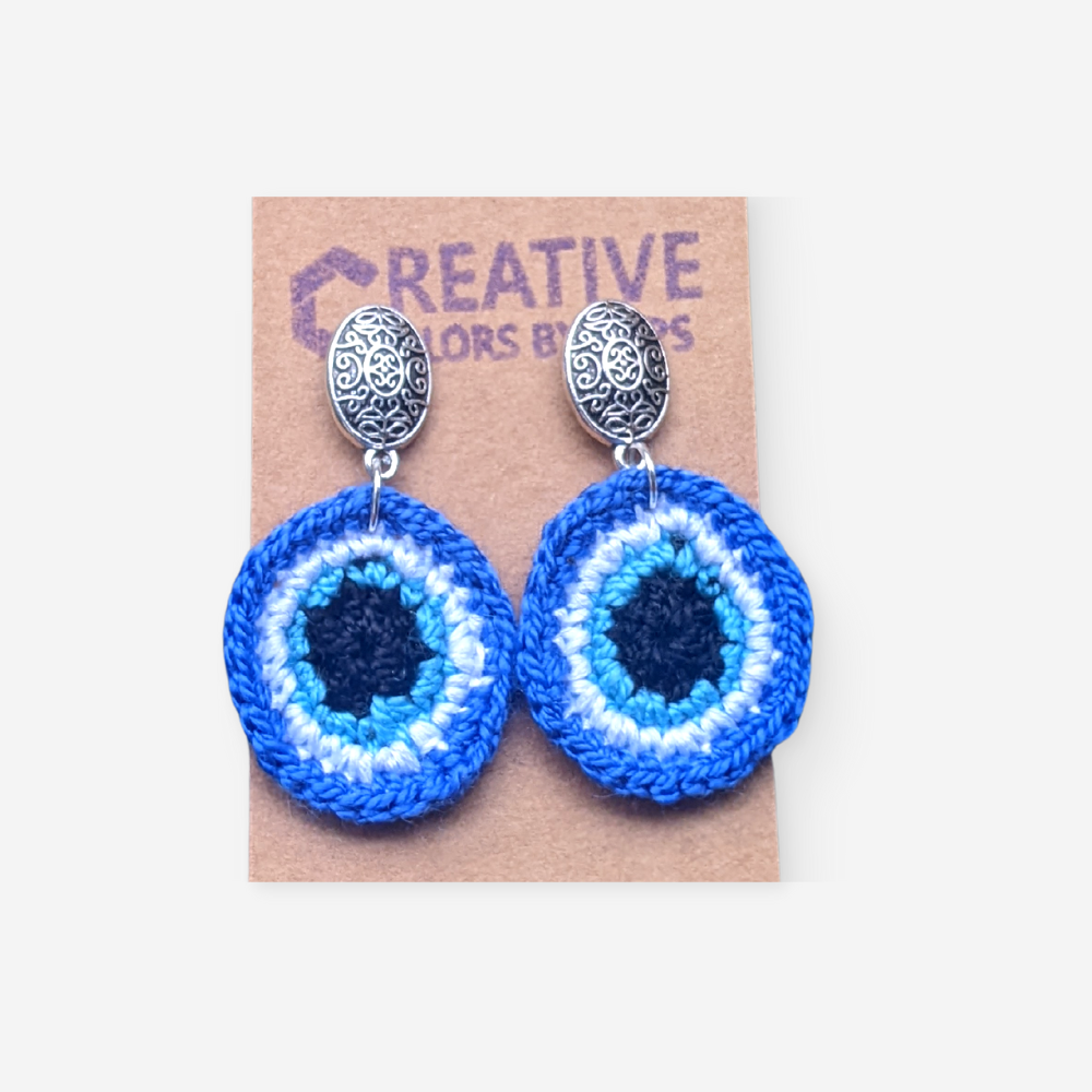 
                  
                    Evil Eye Big Crochet Studs
                  
                