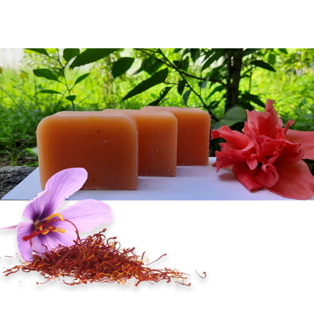 Handmade Saffron Organic Soap (100g)