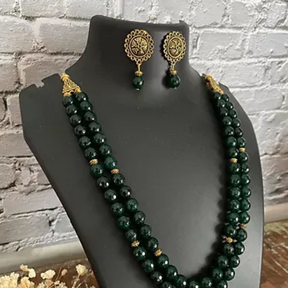Emerald - Handcrafted Agates Necklace Set