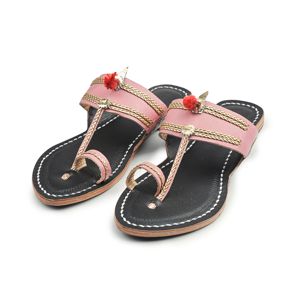 Korakori Headturner Pink Kolhapuri Slippers