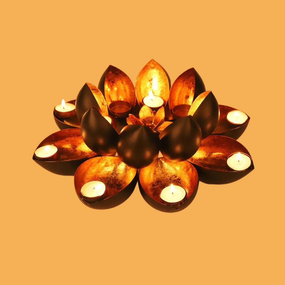 Lotus Flower Design Candle Holder
