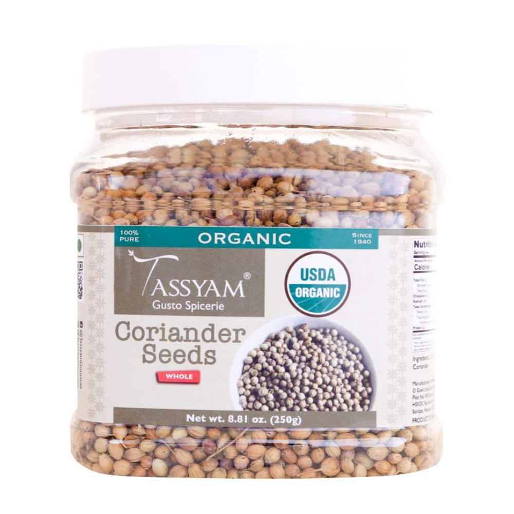 
                  
                    Tassyam Certified 100% Organic Coriander Seeds (250g)
                  
                