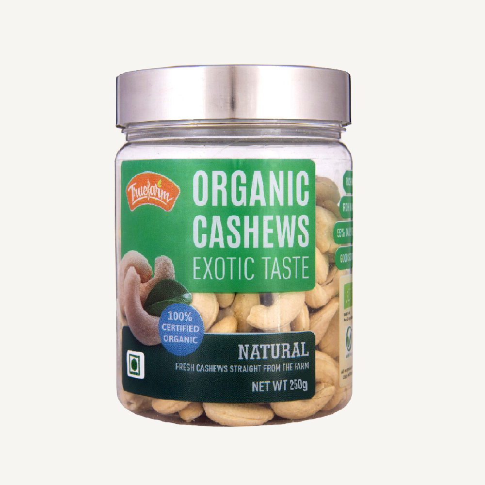 Truefarm Foods Organic Natural Cashews (250g)