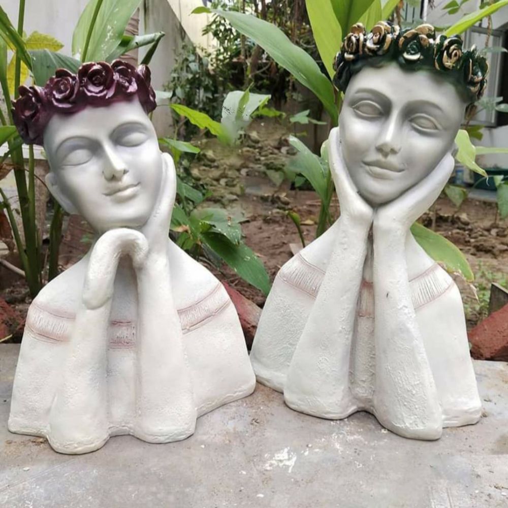 
                  
                    Lady Face Planters & Pots (Black) (Set of 2)
                  
                