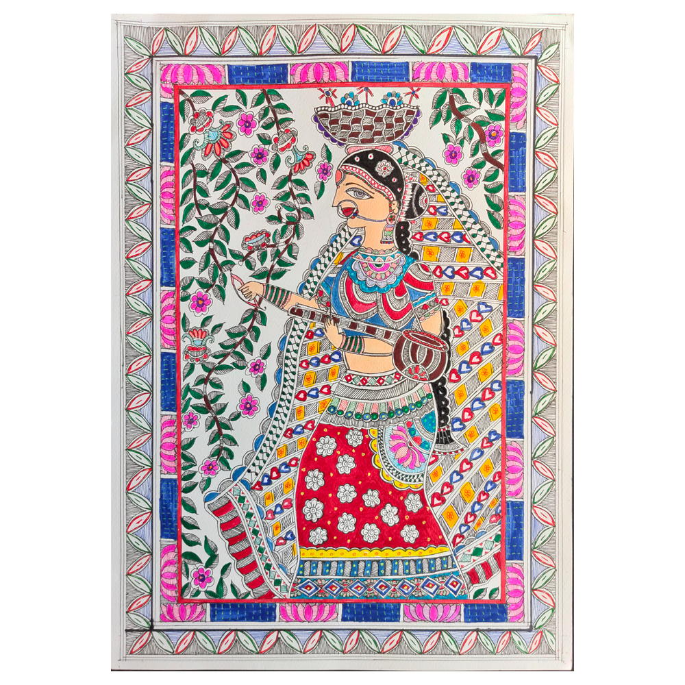 
                  
                    Handmade Madhubani Painting
                  
                