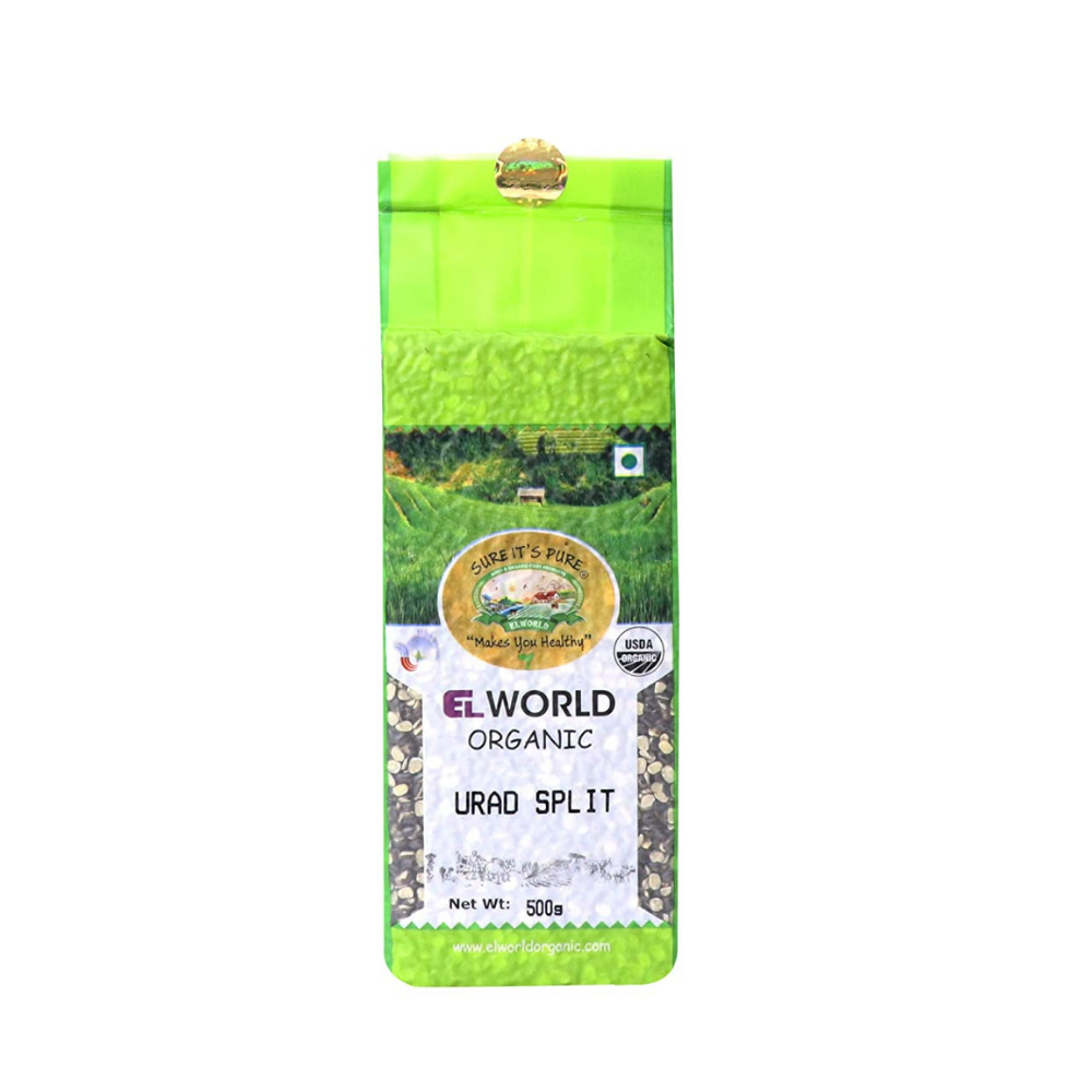 Elworld Organic Urad Black Split 500g (Pack of 2)