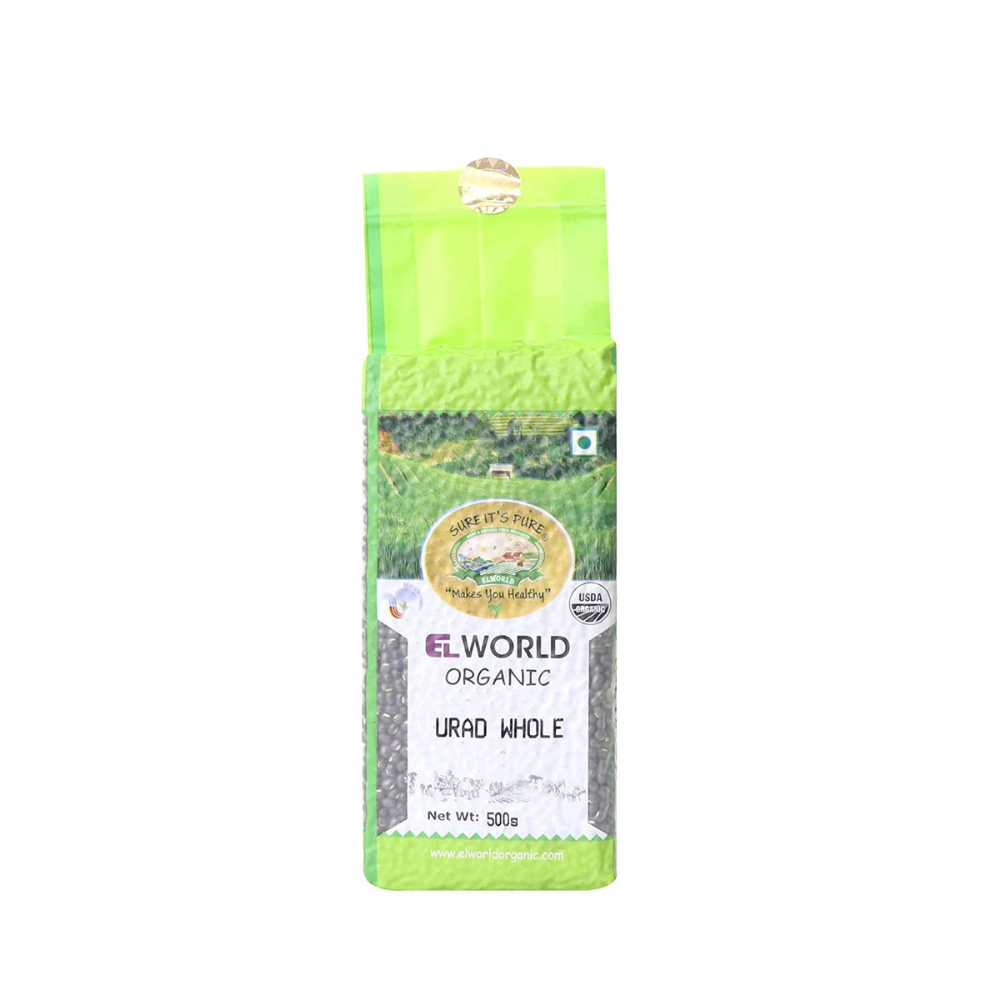Elworld Organic Black Gram (Urad) 500g (Pack of 4)