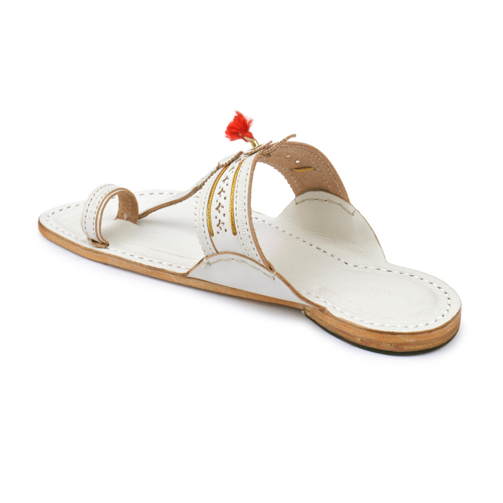 
                  
                    Korakori Authentic White Kolhapuri Slippers
                  
                