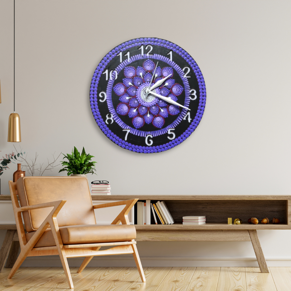 
                  
                    Hand-painted Mandala Dot Art Clock
                  
                