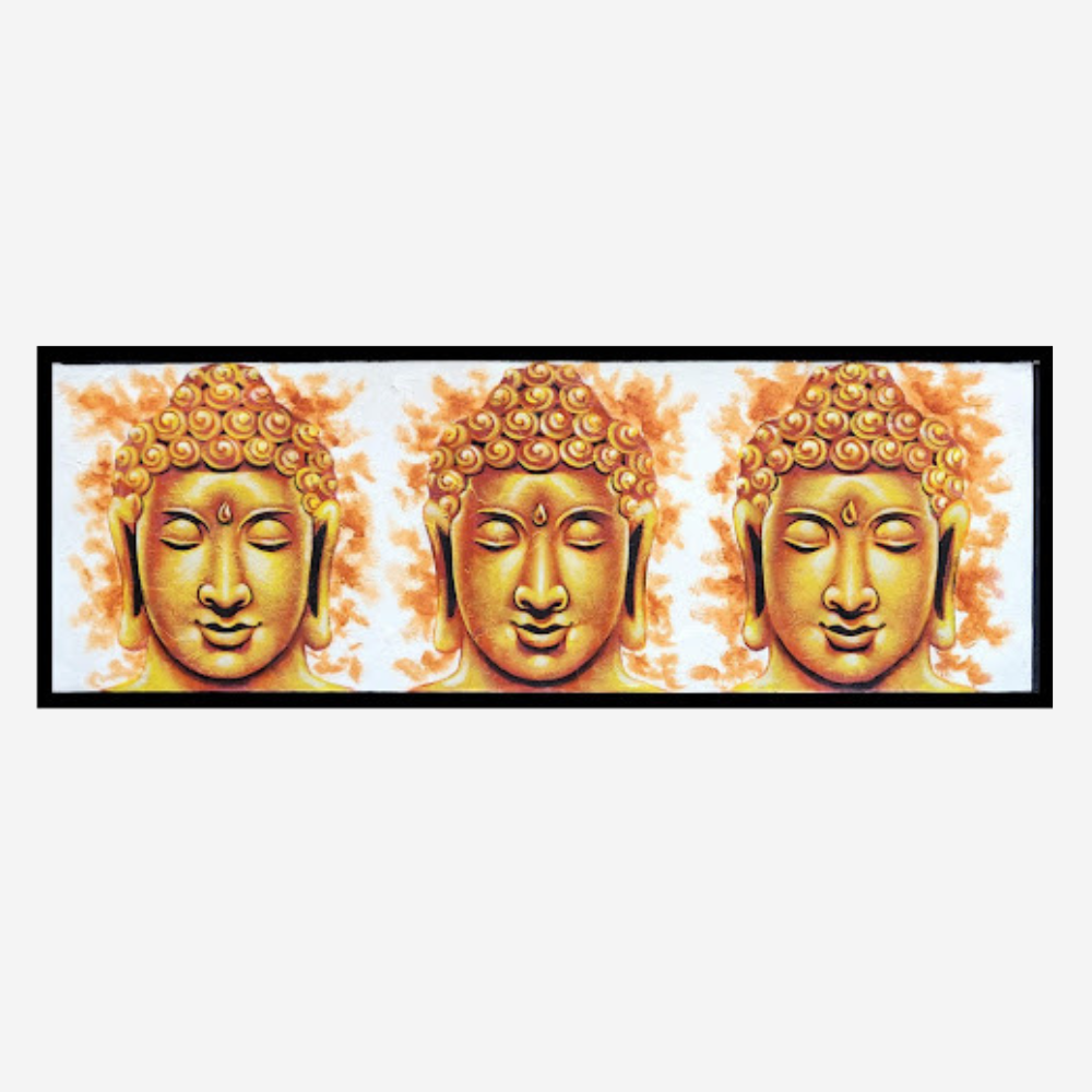 
                  
                    Hand-Painted Lord Buddha Serene Face Motifs
                  
                
