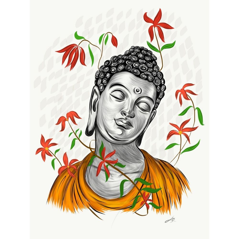 Buddha Face Handpainted paintings on Canvas Wall Art