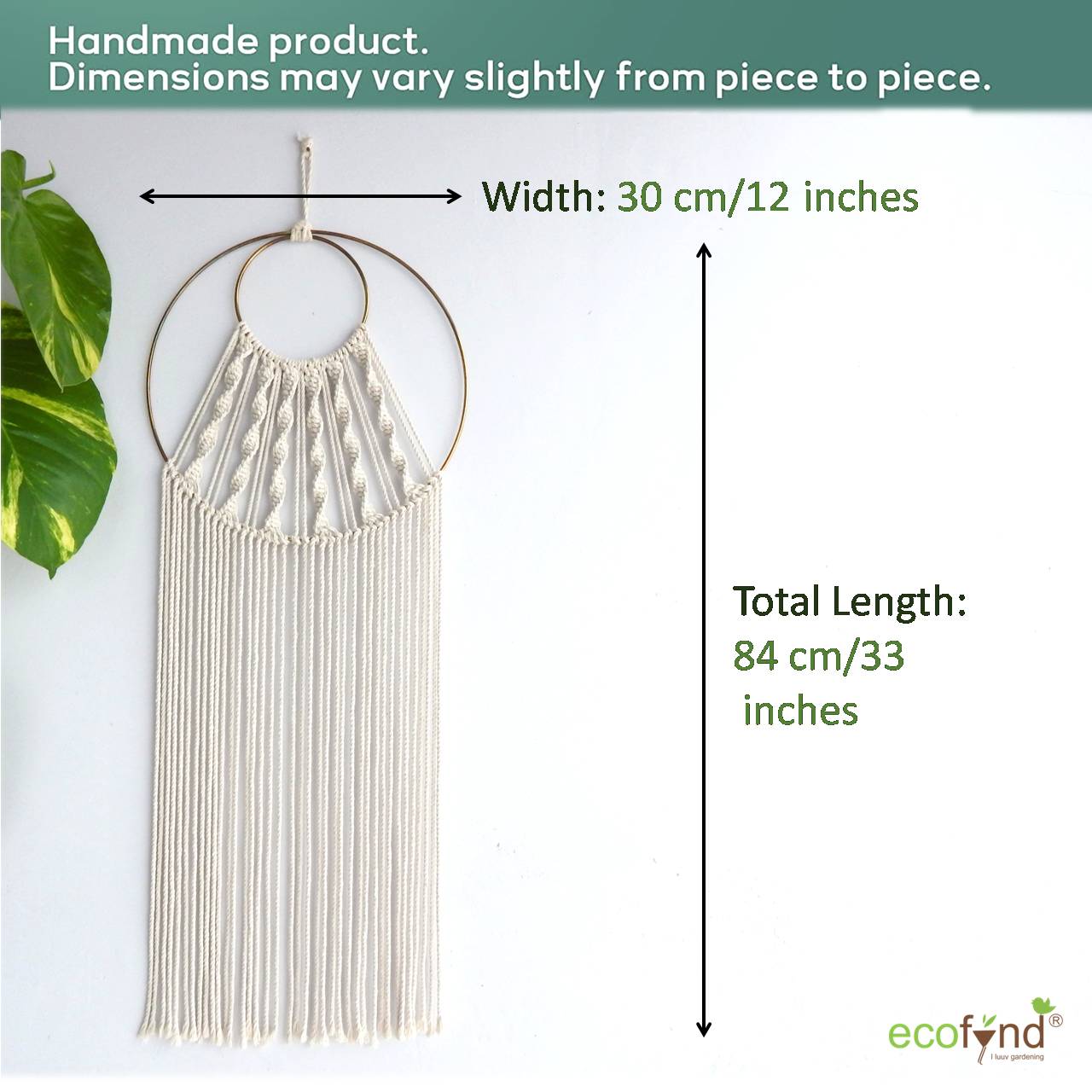 
                  
                    ecofynd White Macrame Dream Catcher with Golden Ring
                  
                