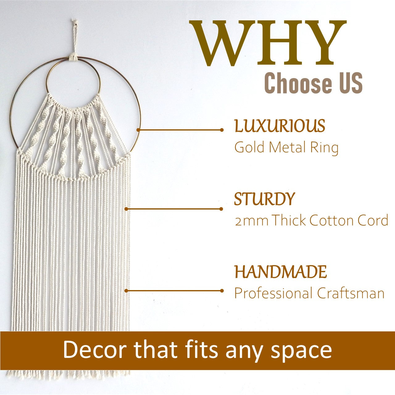 
                  
                    ecofynd White Macrame Dream Catcher with Golden Ring
                  
                