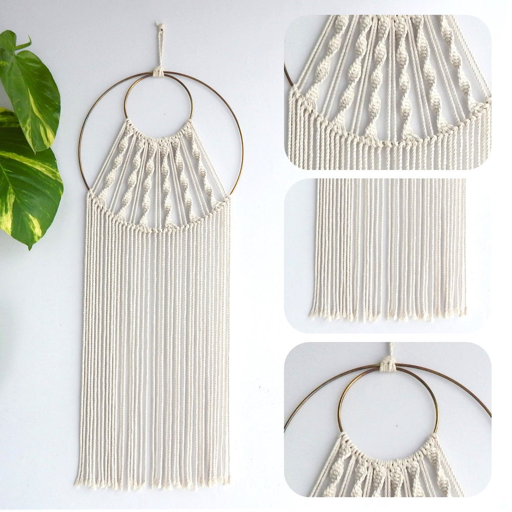 
                  
                    ecofynd White Macrame Dream Catcher with Golden Ring
                  
                