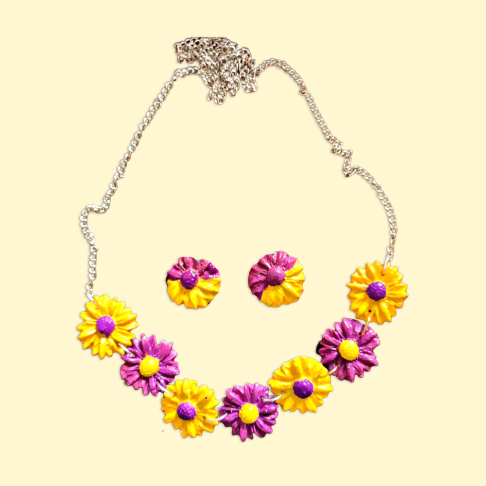 Choker Necklace with Earrings