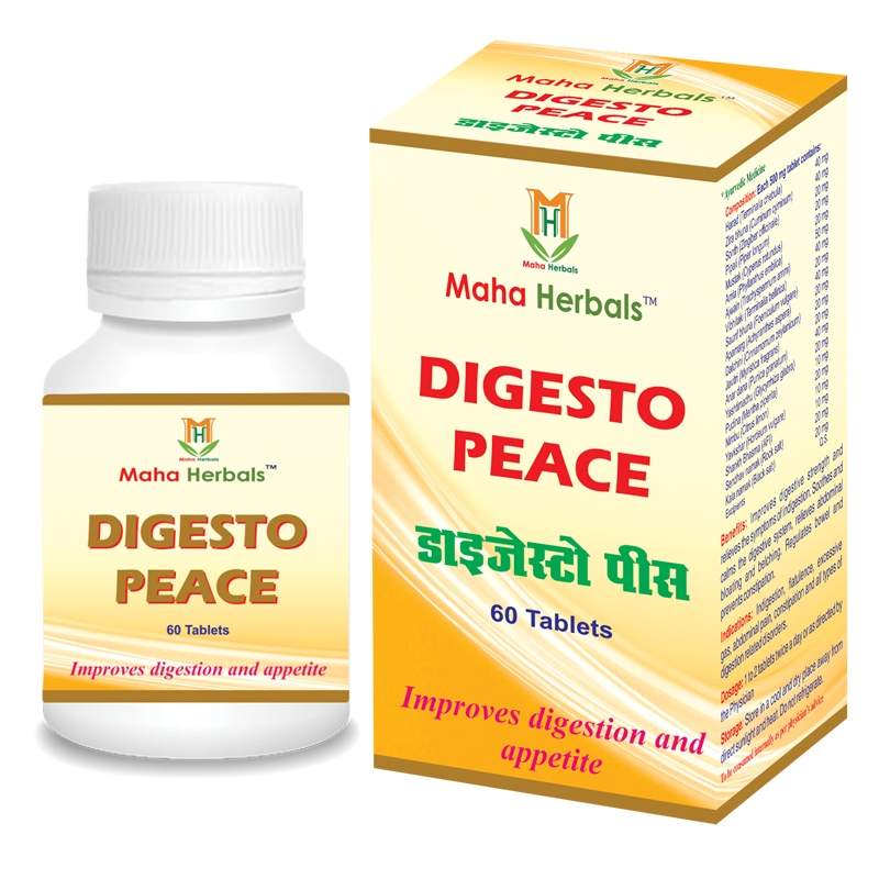Maha Herbals Digesto Peace Tablets (60 Tablets)