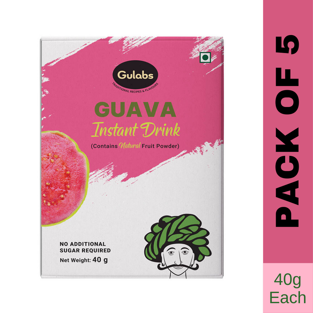 
                  
                    Gulabs Guava Instant Drink (Pack of 5) - 40g
                  
                