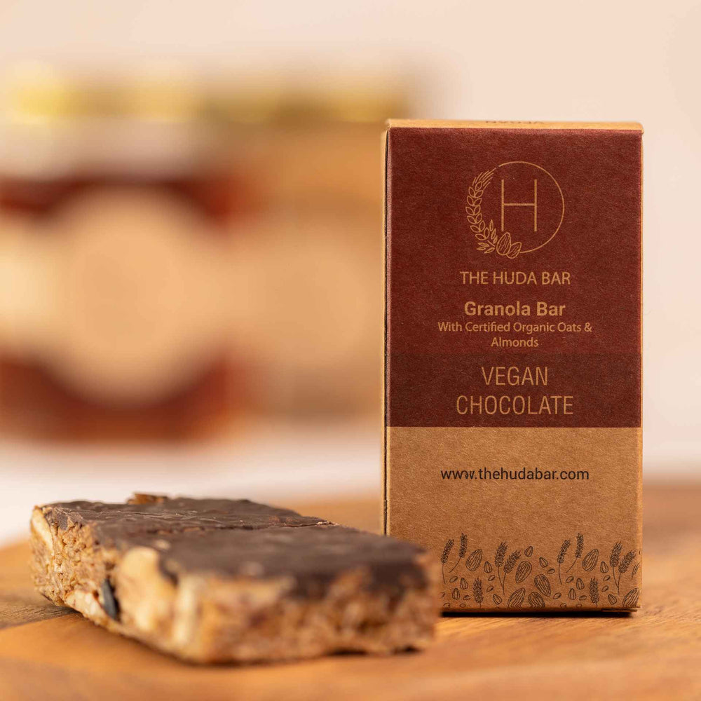 The Huda Bar Vegan Chocolate Granola Bars (Pack of 5)