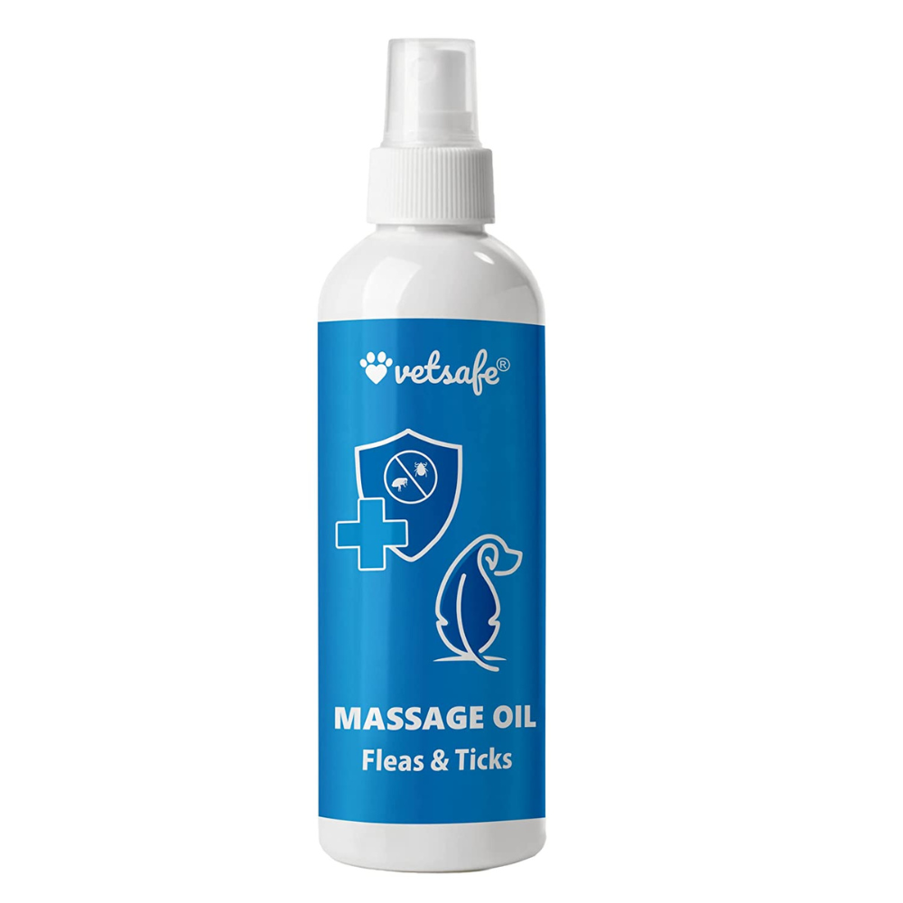 VetSsafe Massage Oil for Dogs Flea and Tick Control (200ml)