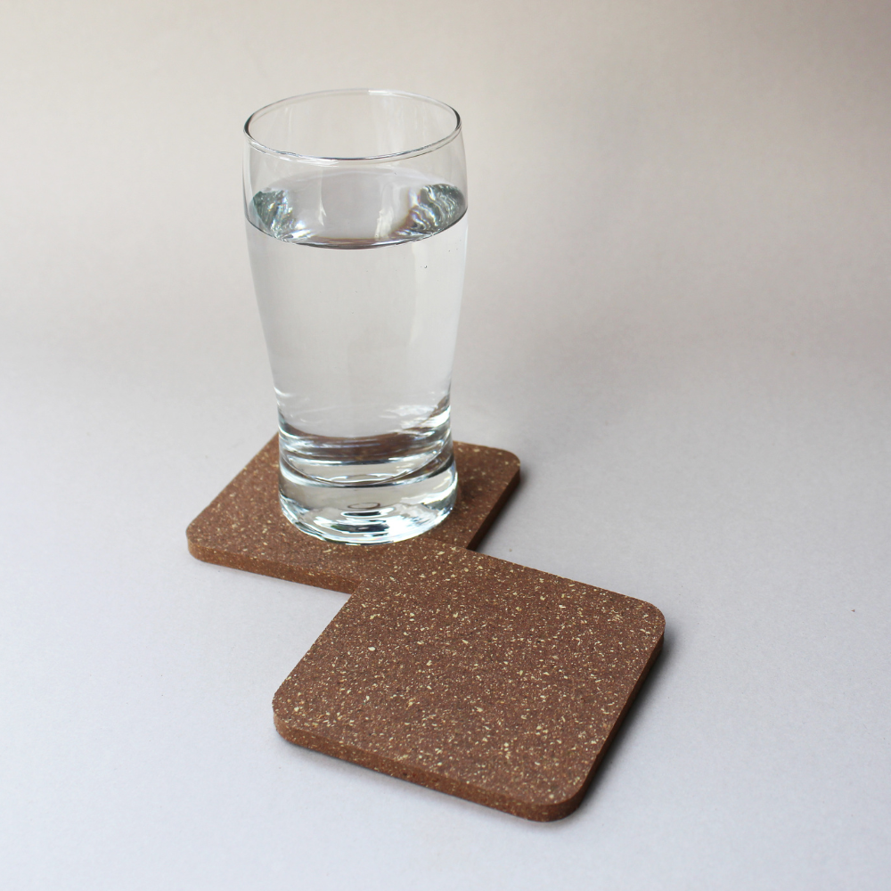 
                  
                    Dark Cork Coasters, Square Contemporary
                  
                