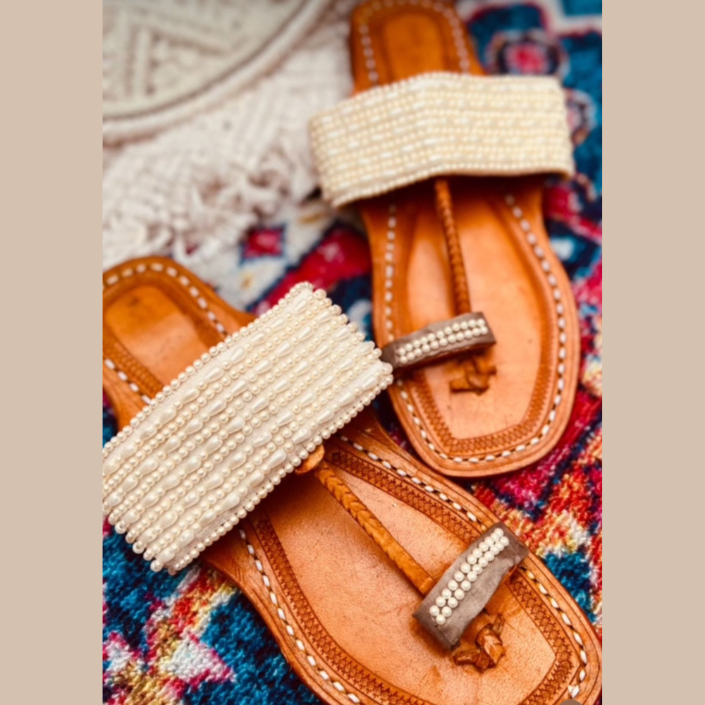 
                  
                    Pearl-Wirl Kolhapuri Sandals
                  
                