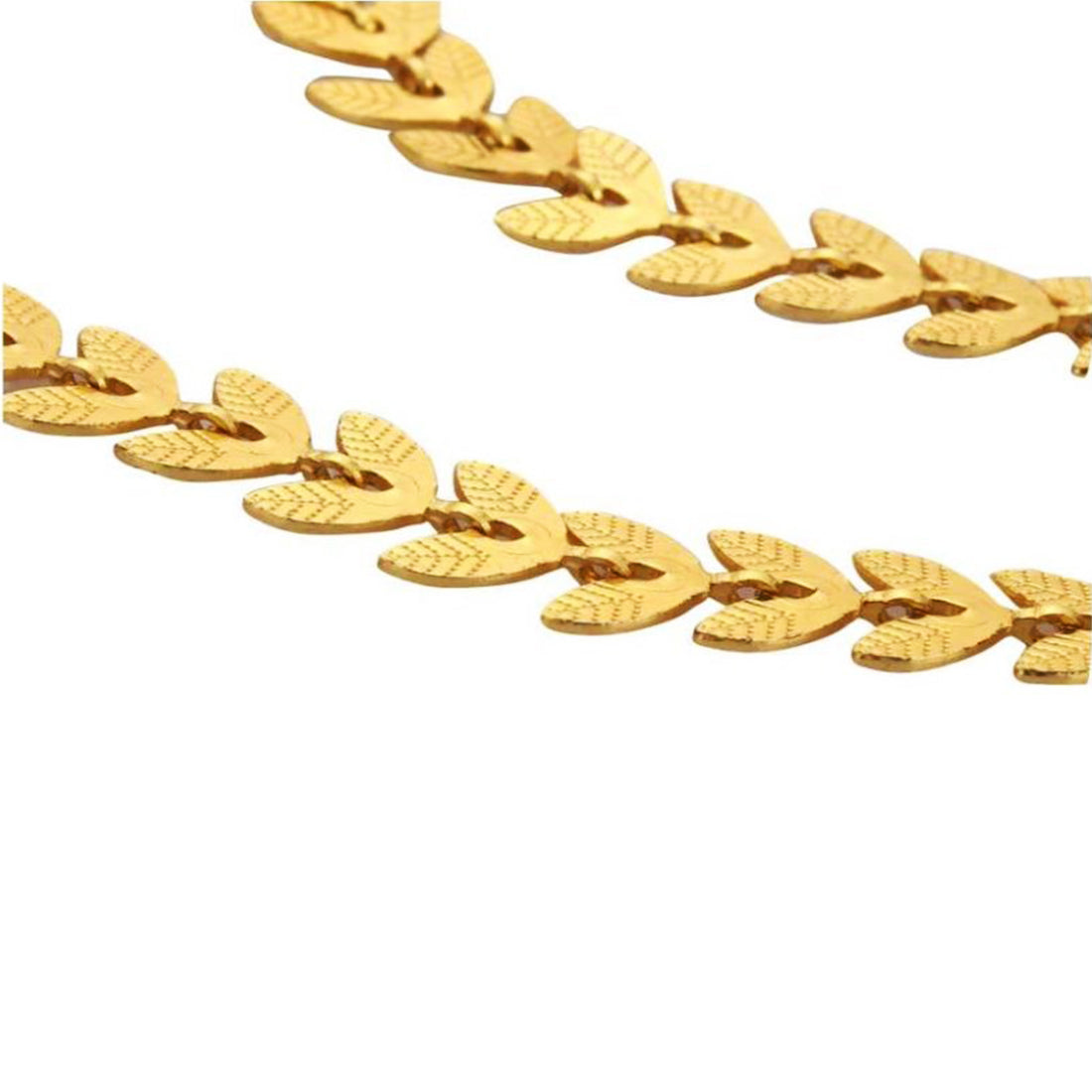 
                  
                    Bandish Leaf Design Elegant Gold Rhodium Chain
                  
                