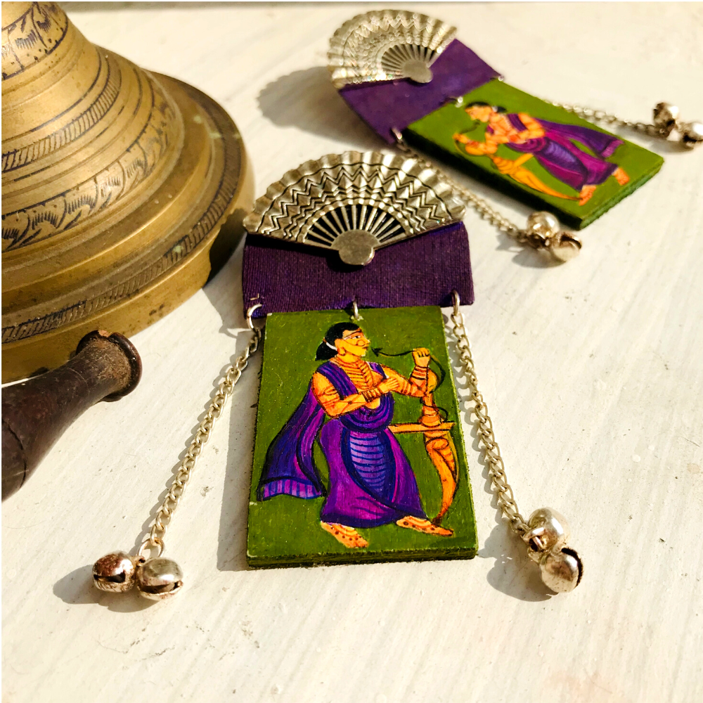 
                  
                    Hand-painted Wooden Earrings
                  
                