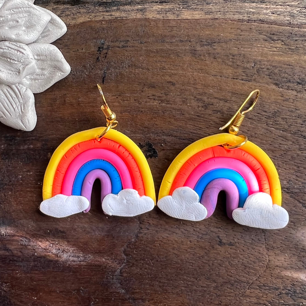 
                  
                    Polymer Clay Rainbow Earrings
                  
                