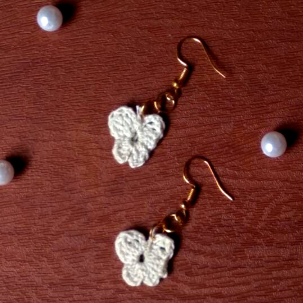 
                  
                    White Crochet Earrings
                  
                